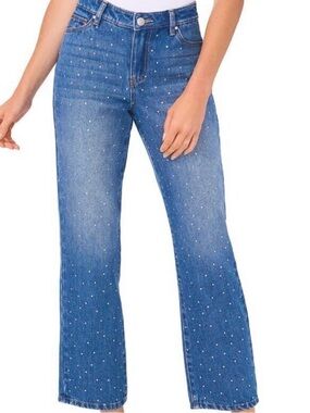 CeCe Men's Dark Blue Denim Jeans with Stud Accents